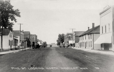 Pine Street looking north, Nicollet, Minnesota, 1918