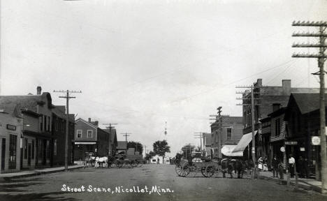 Street scene, Nicollet, Minnesota, 1910