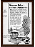 Northern Pacific Railroad 1911 Ad Classic Matte Paper Wooden Framed Poster