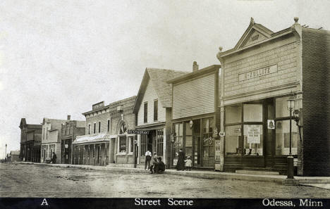 Street Scene, Odessa Minnesota, 1908