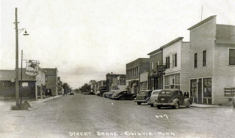 Street Scene, Ogilvie, Minnesota, 1940s