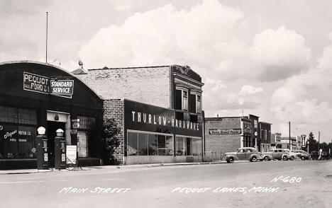 Street scene, Pequot Lakes, Minnesota, 1940s