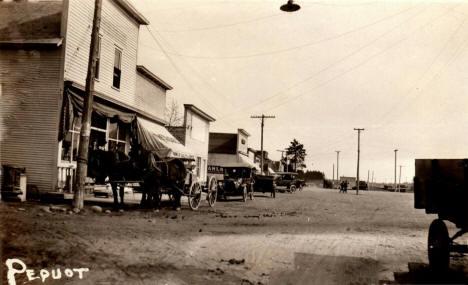 Street scene, Pequot, Minnesota, 1920s