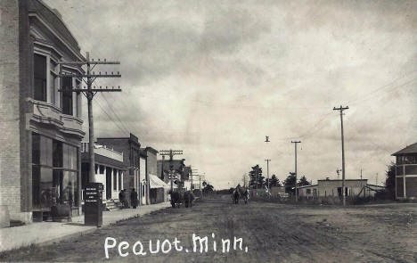 Street scene, Pequot, Minnesota, 1910s