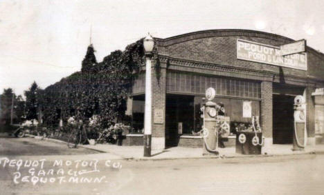 Pequot Motor Company Garage, Pequot, Minnesota, 1935