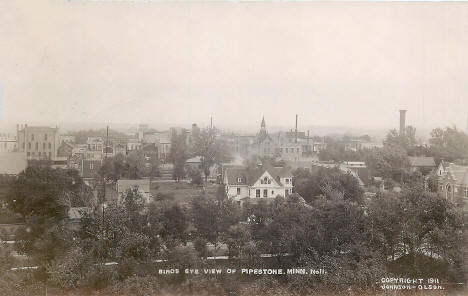 Birds-eye view of Pipestone, Minnesota, 1911