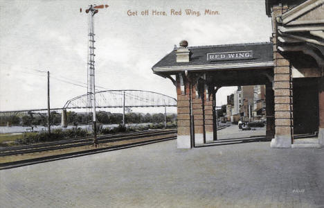 Train Depot, Red Wing, Minnesota, Minnesota, 1908 