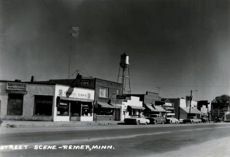 Street scene, Remer, Minnesota, early 1960s