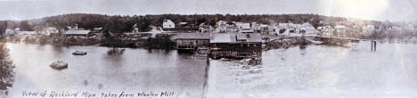 View of Rockford, Minnesota, taken from the Woolen Mill on the east side of the Crow River, 1905