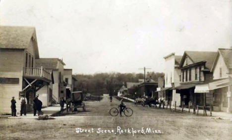 Street scene, Rockford, Minnesota, 1913