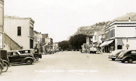 Street scene, Rushford, Minnesota, 1940s