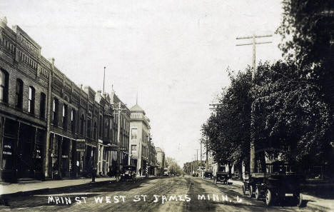 Main Street West, St. James, Minnesota, 1910s