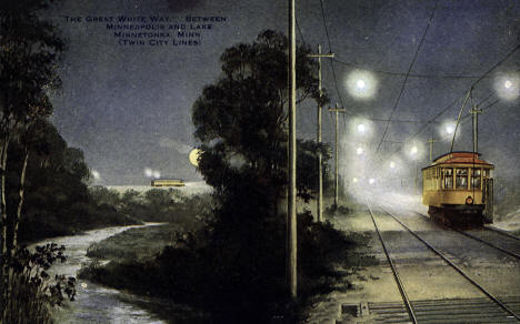 Streetcar from Minneapolis to Lake Minnetonka, 1914