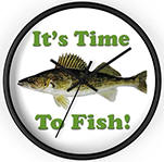 It's Time To Fish Wall Clock