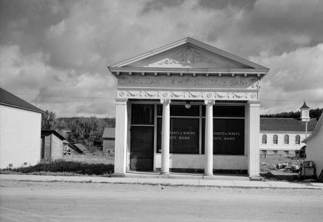Closed and abandoned Miners & Merchants State Bank, Tower, Minnesota, 1937