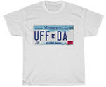 Uffda Minnesota License Plate Unisex Heavy Cotton Tee