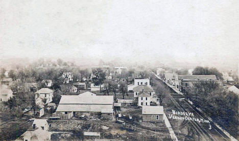 Birds eye view of Vernon Center, Minnesota, 1910s