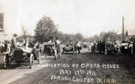 Dedication of Opera House, Vernon Center, Minnesota, 1911