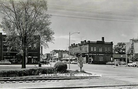 Street scene, Warren, Minnesota, 1950s