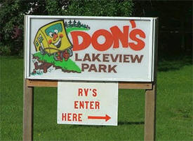 Dons Lakeview RV Park, Alexandria, Minnesota