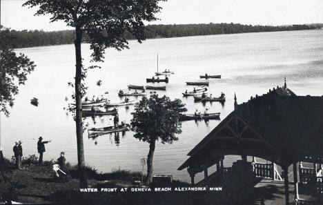 Waterfront at Geneva Beach, Alexandria, Minnesota, 1908