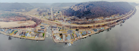 Aerial view, Brownsville, Minnesota, 2023