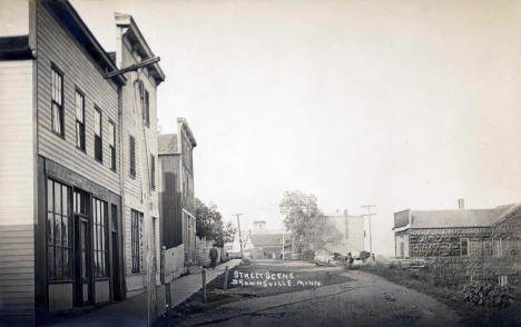 Street scene, Brownsville, Minnesota, 1911