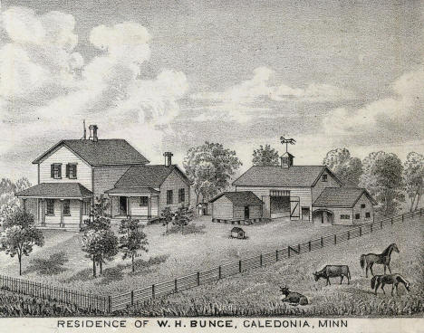 Residence of W. H. Bunce, Caledonia, Minnesota, 1874