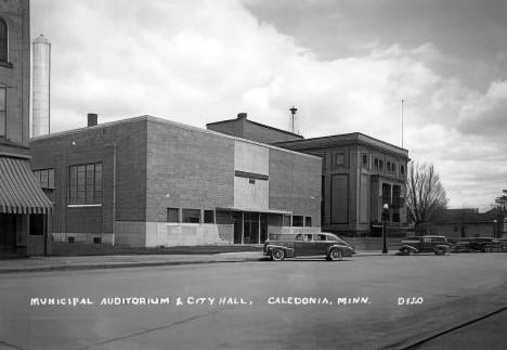 Municipal Auditorium and City Hall, Caledonia Minnesota, 1952