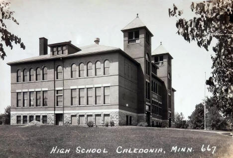High School, Caledonia Minnesota, 1947