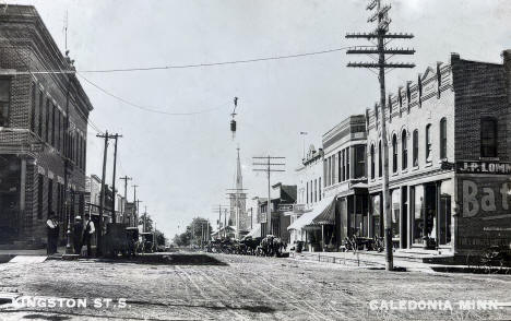 Kingston Street, Caledonia Minnesota, 1908