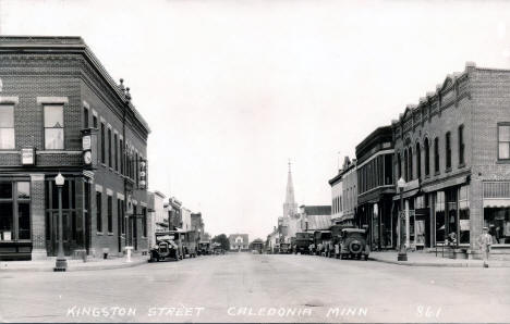 Kingston Street, Caledonia Minnesota, 1929