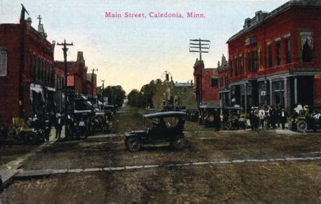 Main Street, Caledonia Minnesota, 1915