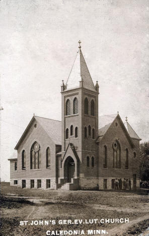 St John's German Evangelical Lutheran Church, Caledonia Minnesota, 1908