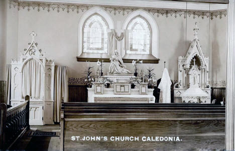 St. John's Church, Interior, Caledonia Minnesota, 1910s