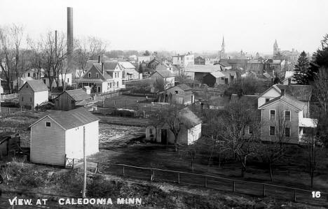 Street scene, Caledonia Minnesota, 1908