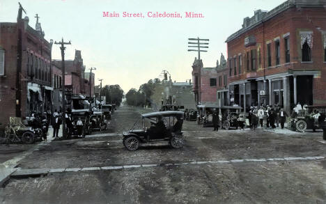 Main Street, Caledonia Minnesota, 1912