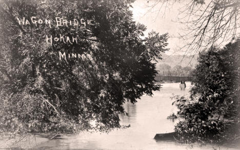 Wagon Bridge, Hokah Minnesota, 1908