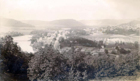 View of Hokah Minnesota from Mount Tom, 1900s