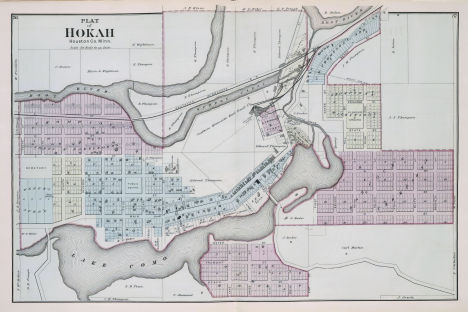 Plat map of Hokah, Minnesota, 1878