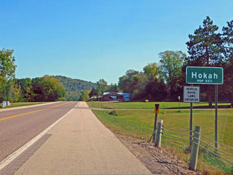 Entering Hokah, Minnesota, on State Highway 16, 2024