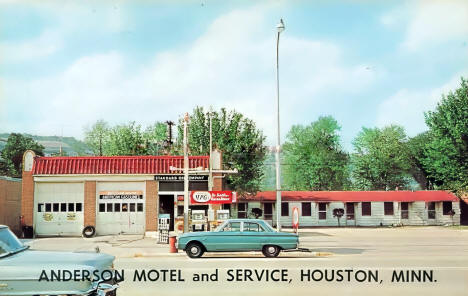 Anderson Motel & Standard Oil Gas Station, Houston, Minnesota, 1960s
