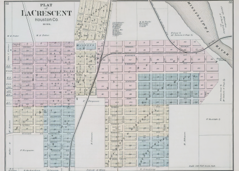 Plat map of La Crescent, Minnesota, 1878