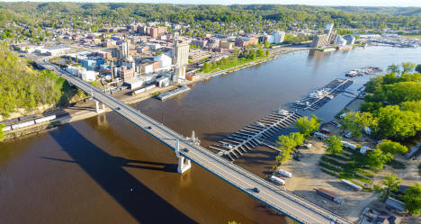 Red Wing Bridge and Downtown Red Wing, Minnesota, 2024