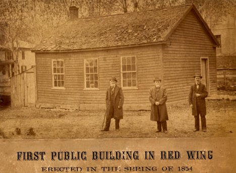 First public school, Red Wing, Minnesota, 1855