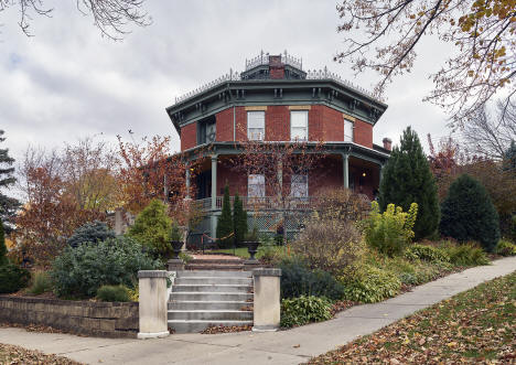 Historic Lawther House (octagon-shaped), Red Wing, Minnesota, 2019