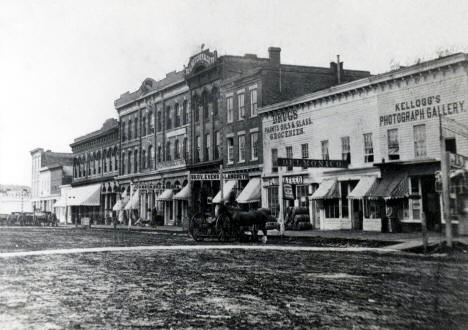 North side of Main Street, Red Wing Minnesota, 1875