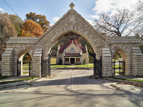 Blodgett Memorial Arched Gateway to Oakwood Cemetery, Red Wing, Minnesota, 2019
