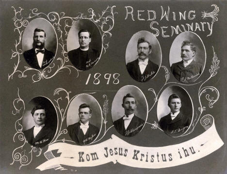 Red Wing Seminary Class of 1898 and professors, Red Wing Minnesota, 1898