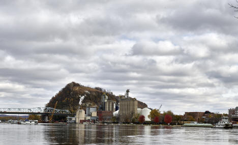 Grain elevators on the Mississippi River, Red Wing, Minnesota, 2019